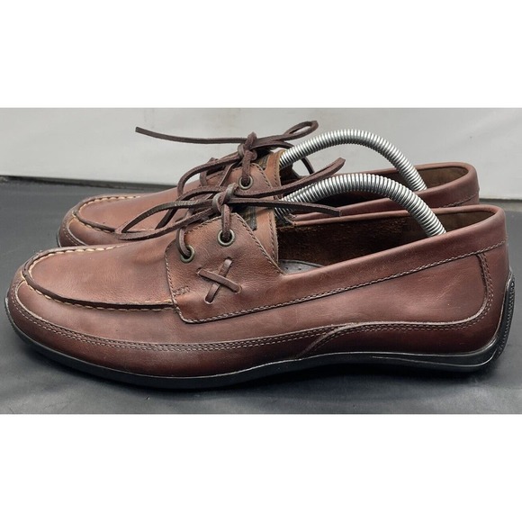 Chaps Polo RL Merc Brown Leather Deck Shoes Mens 9.5 Light Use Fast Shipping main image 5